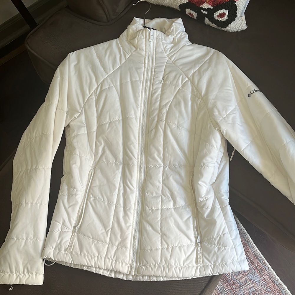 Columbia White Puffer Jacket